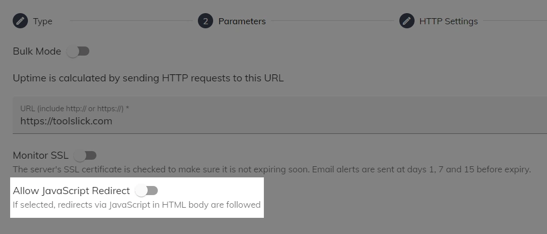 Allow JavaScript Redirect in HTTP Monitor